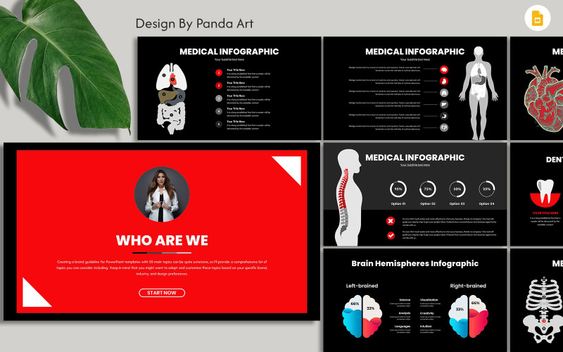 Medische elementen Google Slide-presentatie