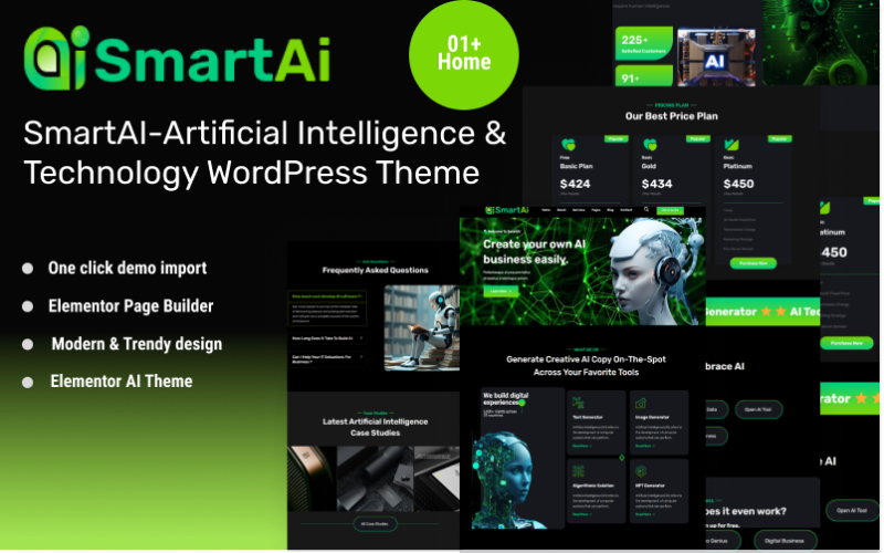 SmartAI - WordPress-thema voor kunstmatige intelligentie en technologie