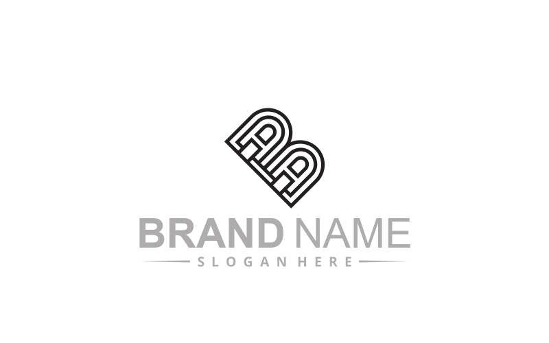 Initial Ba or Ab logo design