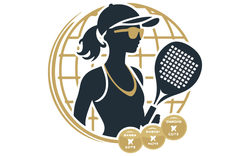 silhuett av kvinnlig spelare med en racketkonst