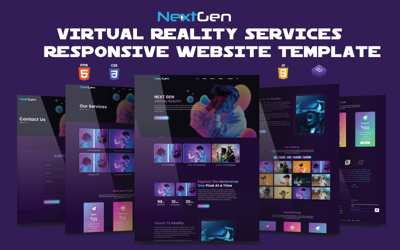 Nextgen - Responsive Website-Vorlage für Virtual Reality-Dienste