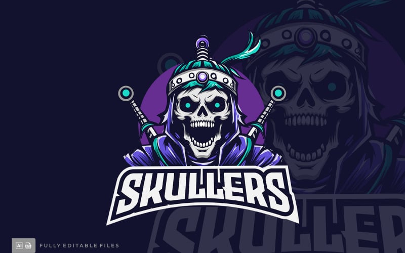Skull Ninja Logotypmallar