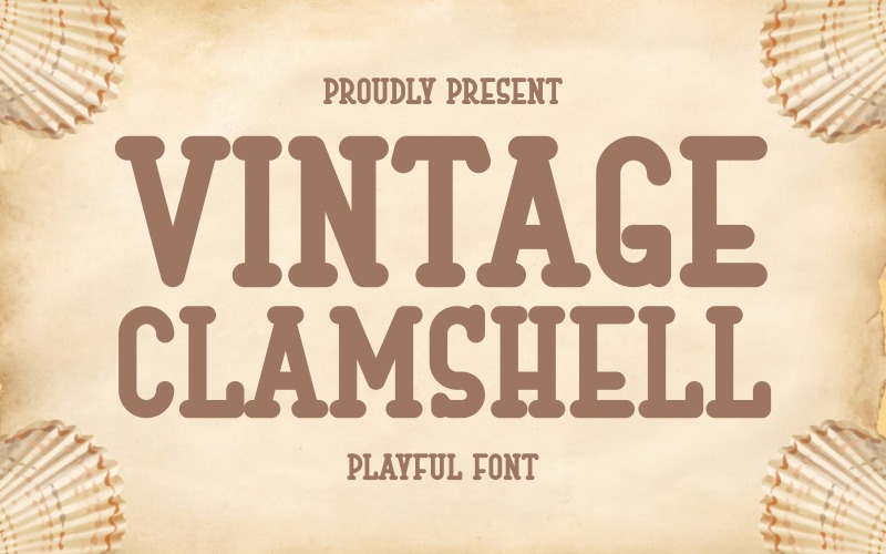Vintage Clamshell - Játékos betűtípus