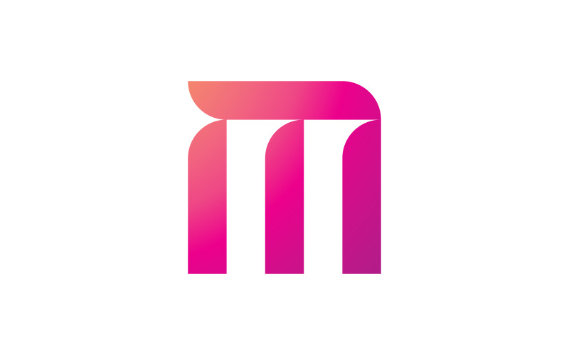 Letter MN logotyp ikon designmall element 6