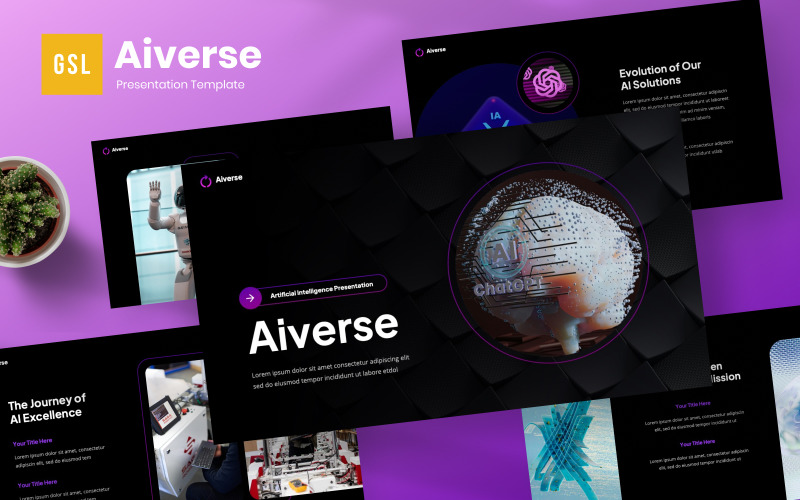 Aiverse - Kunstmatige intelligentie Google Slide-sjabloon