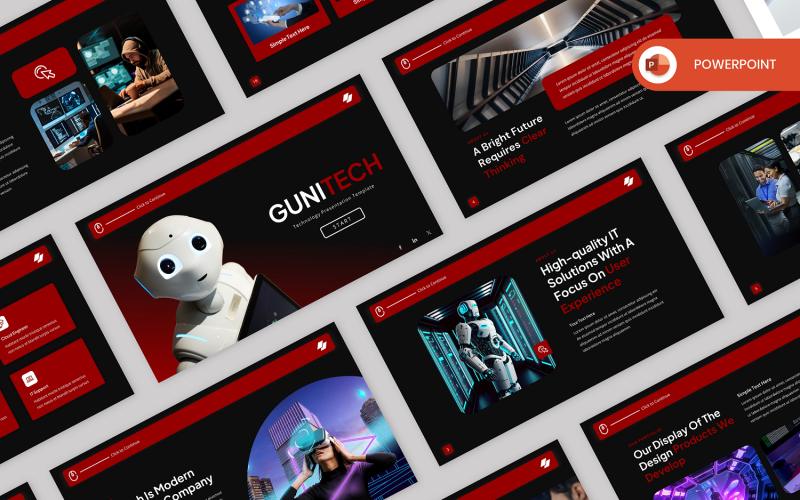 Gunitech - Modello di PowerPoint sulla tecnologia