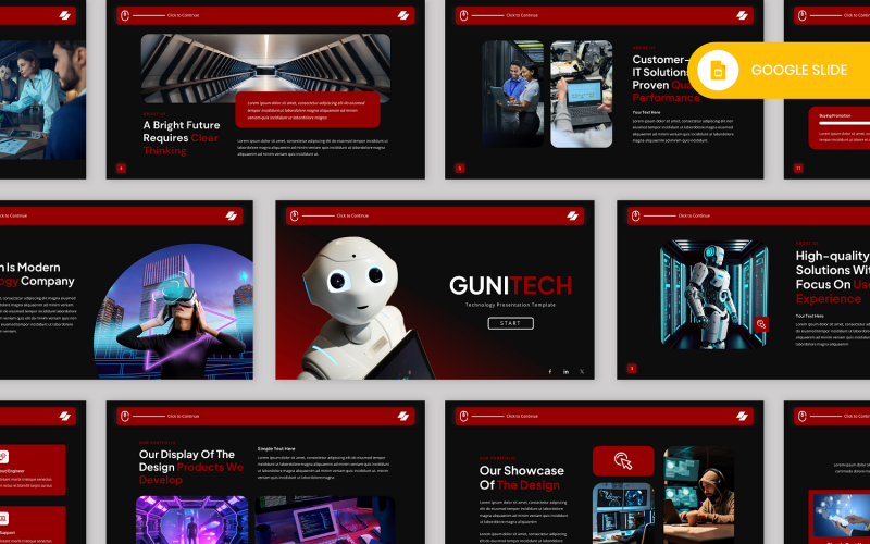 Gunitech - Teknoloji Google Slayt Şablonu