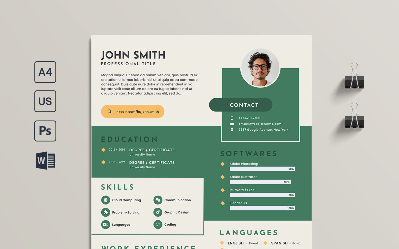 Jack Eric CV-sjabloon