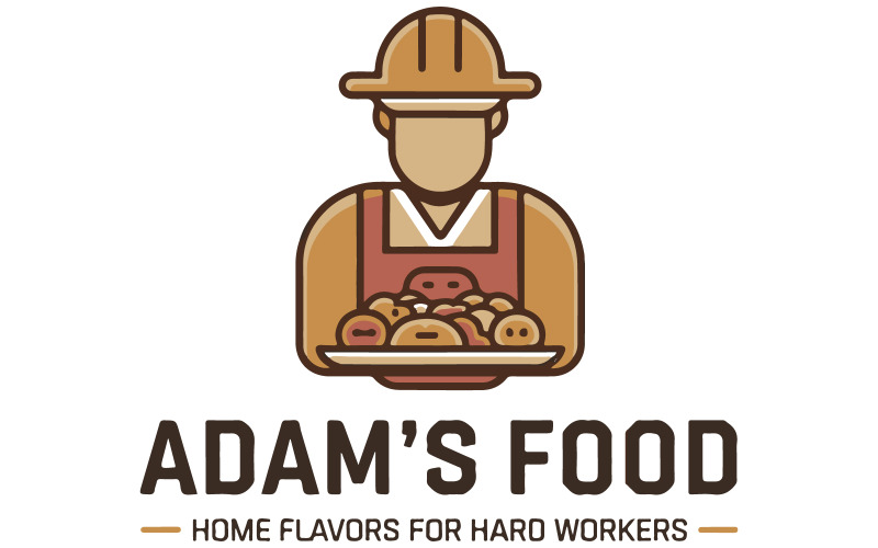 Um logotipo plano e moderno para um restaurante
