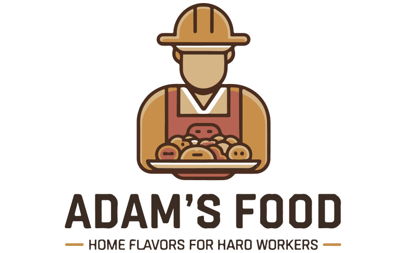 Un logo piatto e moderno per un ristorante