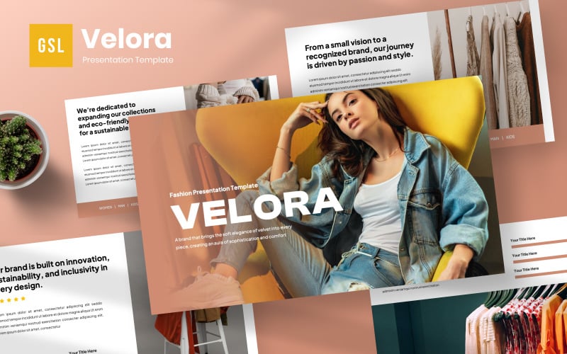 Velora – Plantilla de presentación de Google sobre moda