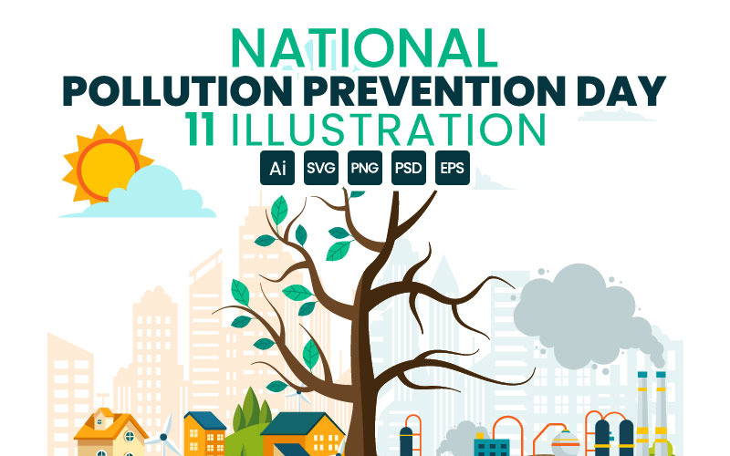 11 National Pollution Prevention Day Illustration