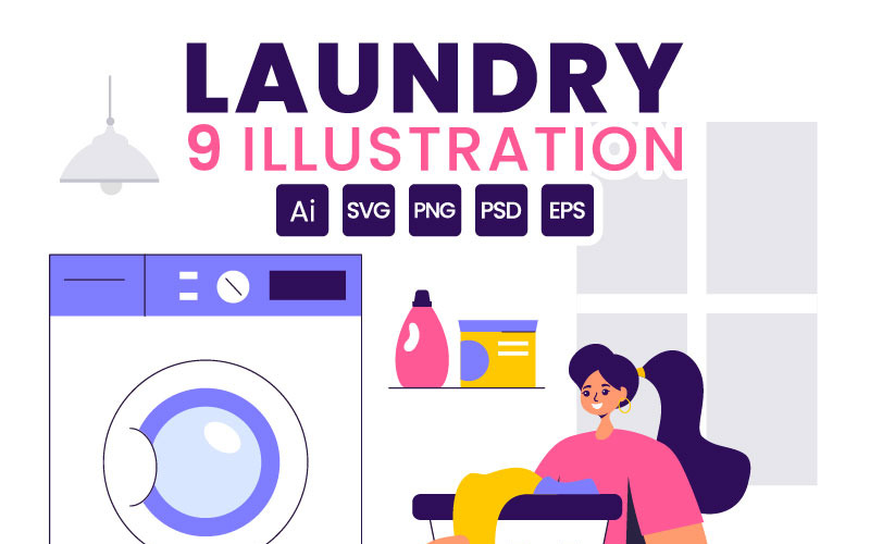 9 Illustrazione della lavanderia