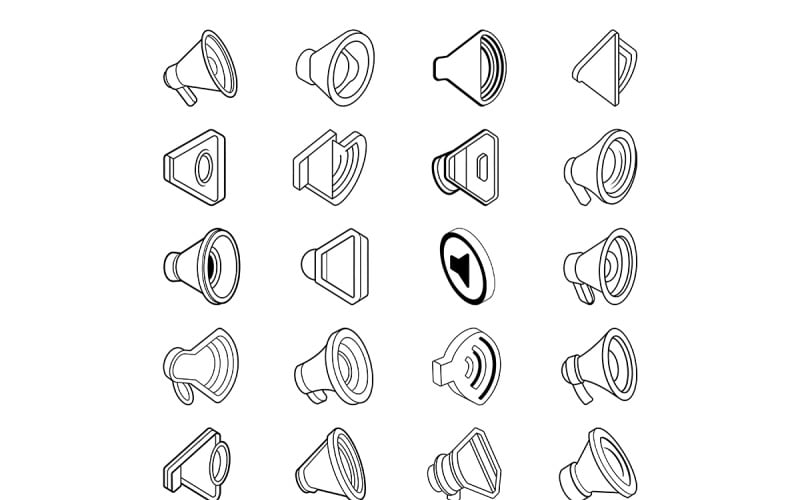 Icône de volume du téléphone avec un ensemble de styles d'art en ligne