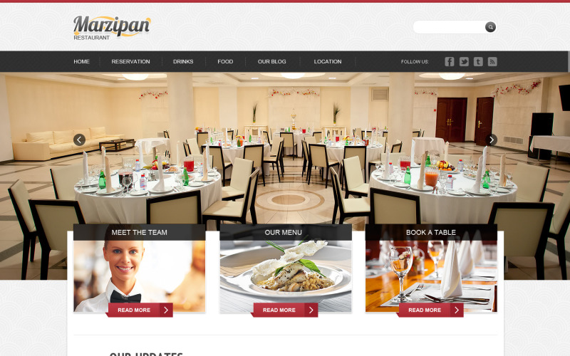 Cafe und Restaurant Responsive Joomla Vorlage