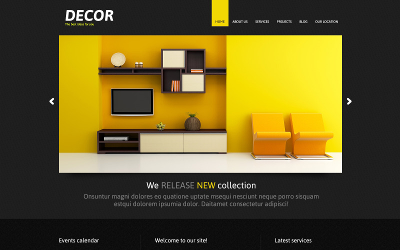 Modelo de Joomla responsivo para decoração de casa