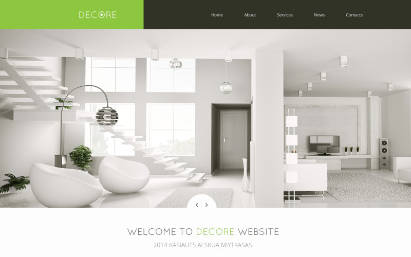 Modelo de site responsivo para decoração de casa