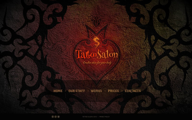 Plantilla Web para Sitio de Salón de Tatuajes
