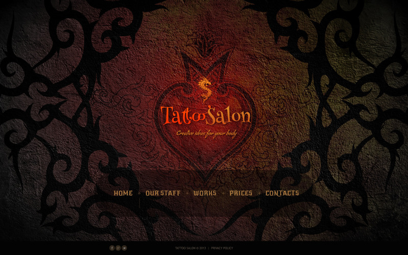 Tattoo Salon Website sjabloon