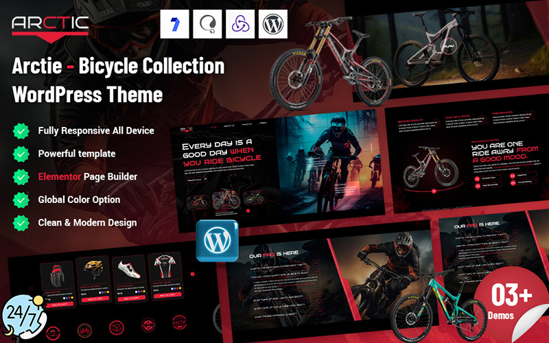 Arctie - WordPress тема «Коллекция велосипедов»