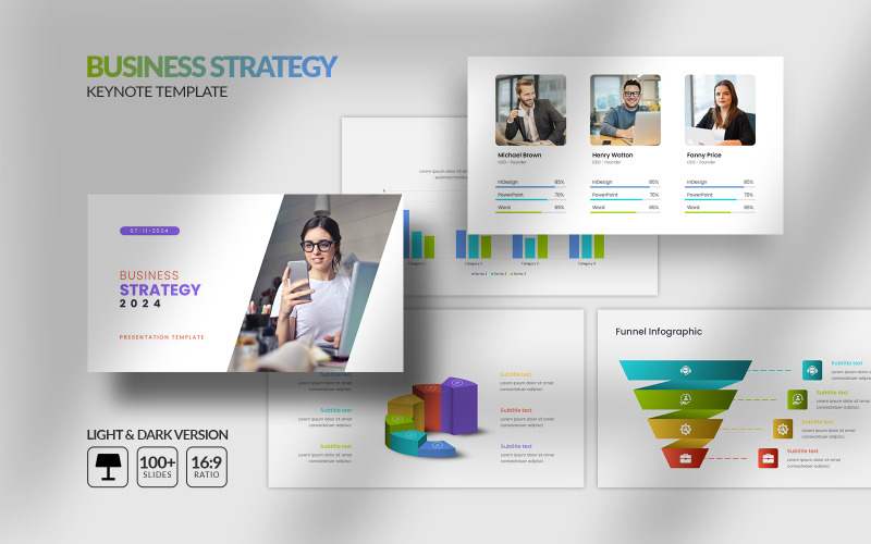 Keynote-sjabloon voor bedrijfsstrategie