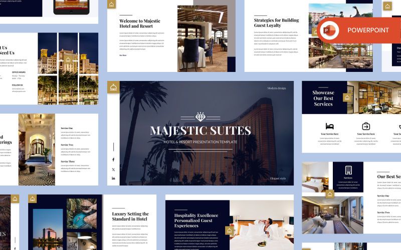 Majestic - Hotel Powerpoint-sjabloon