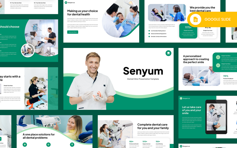 Senyum - Modelo de Google Slide para Clínica Odontológica