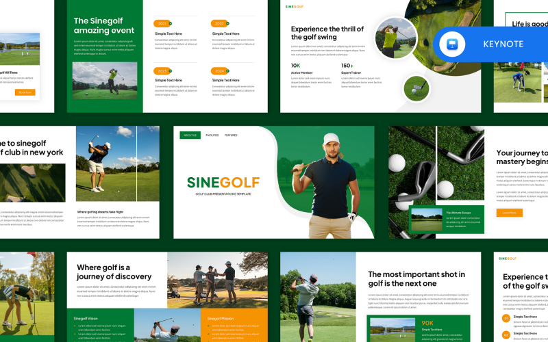Sinegolf – Golfclub-Keynote-Vorlage