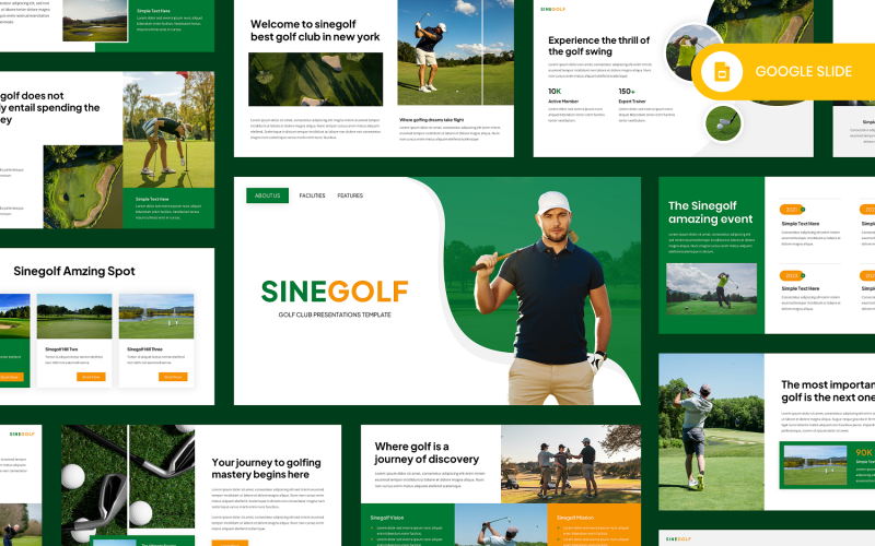 Sinegolf – szablon slajdów Google klubu golfowego