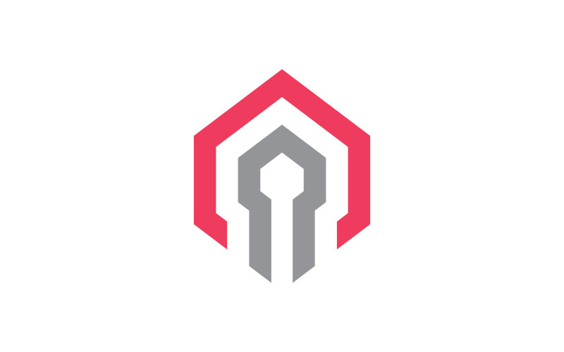 Векторный шаблон логотипа Creative Lock 0