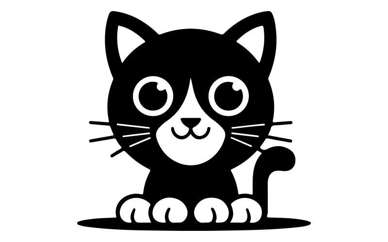 En illustration av en logotyp för en kattaffär