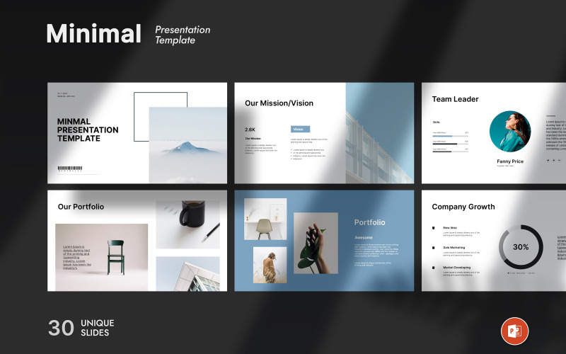 Modèle de présentation PowerPoint minimaliste
