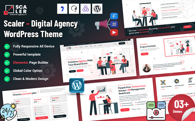 Scaler - Tema WordPress para Agência Digital