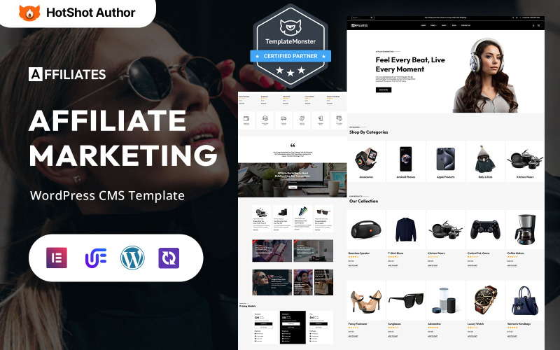 Affiliates - Marketing afiliacyjny i monetyzacja WordPress Elementor Theme