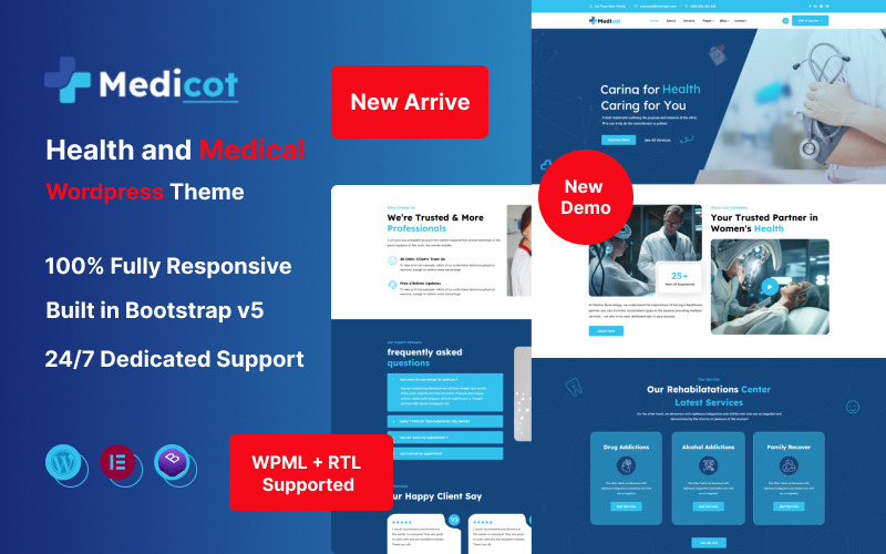 Medicot - Tema de WordPress para equipamiento médico