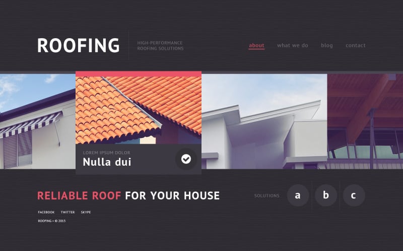 Sjabloon voor website van dakbedekkingsbedrijf