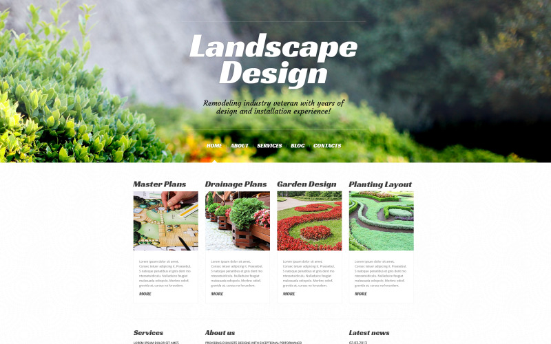 Tema WordPress vivo do design da paisagem