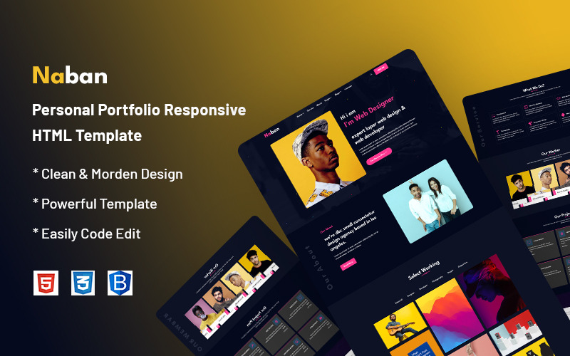 Naban - Modèle de site Web réactif personnel