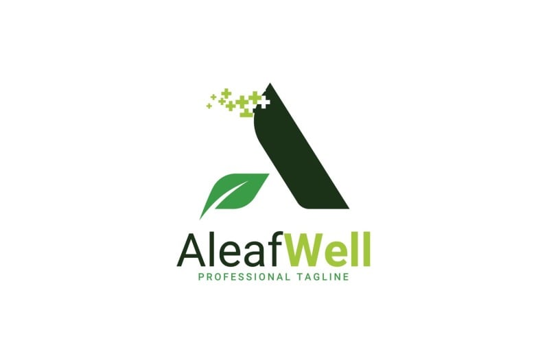 A Leaf Well Logo template