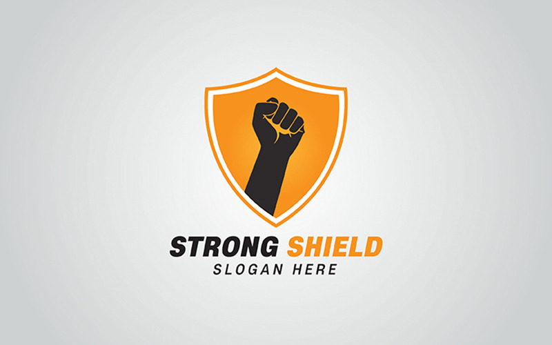 Sterk Schild Logo Sjabloon