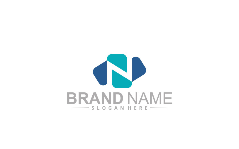Letter N capsule logo ontwerp