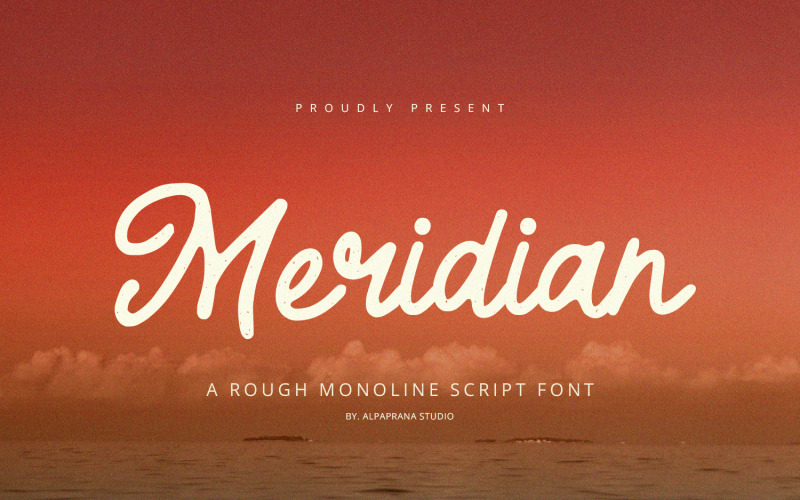 Meridian - Carattere di scrittura ruvida