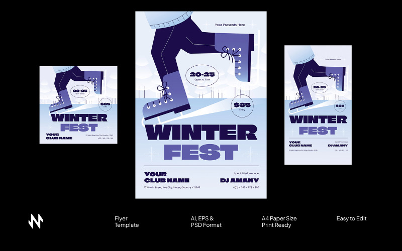 Winter Fest szórólap sablon