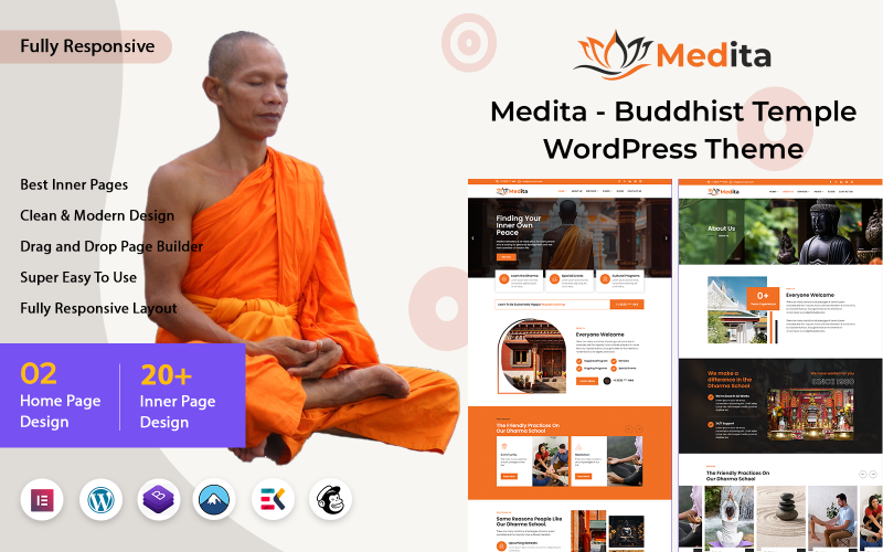 Medita - 佛教寺庙 WordPress 主题