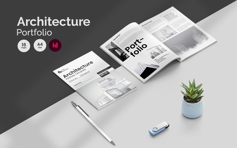 Layout del modello di portfolio di architettura