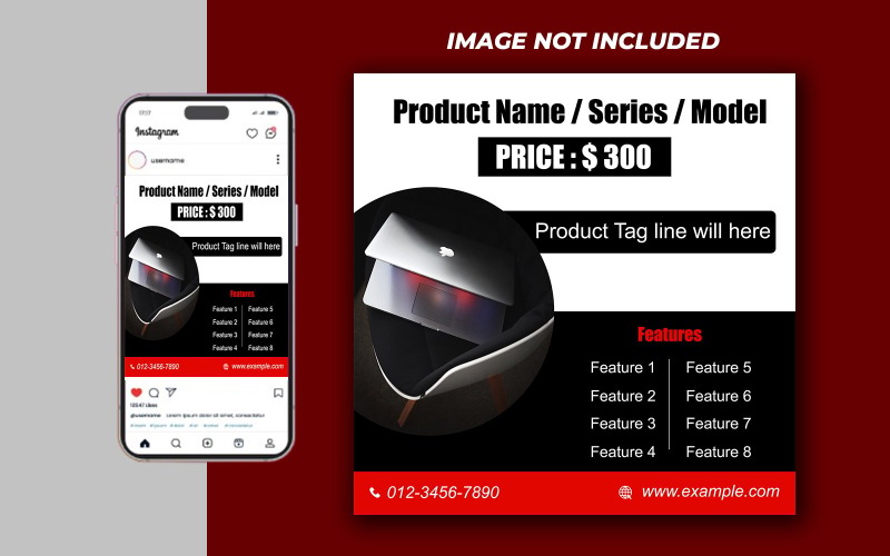 Modello di banner raster PSD per social media di e-commerce - Modello 006