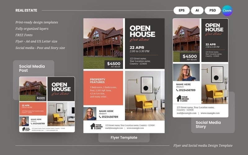 Real Estate Social Media and Flyer Template