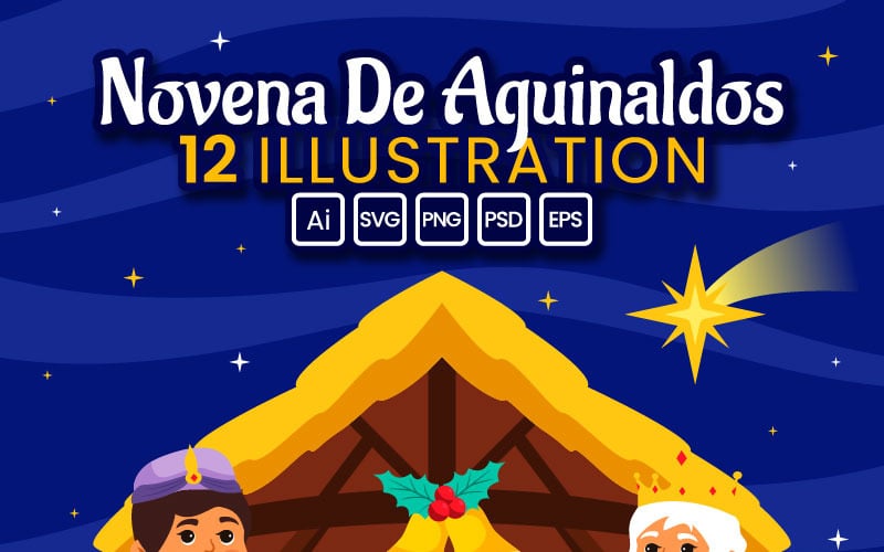 12 Novena De Aguinaldos Illustration