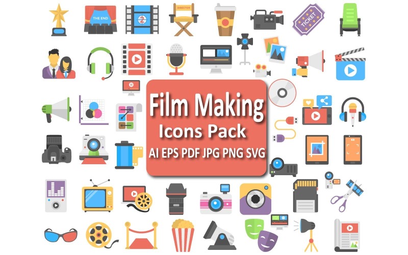 Profesionální filmové ikony pro zlepšení produkce a marketingu