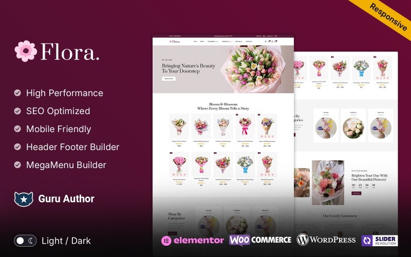 Flora - Tema WooCommerce per negozi di fiori e fioristi